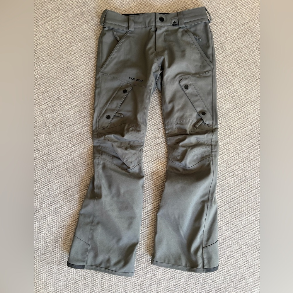 Volcom Men's Ski Snowboard Pants - Slim Fit - Waterproof 15k - Gray - worn once